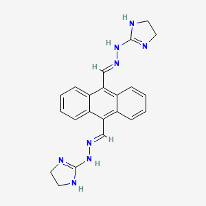 Структурная формула Bisantrene, CAS 78186-34-2, формула C22H22N8