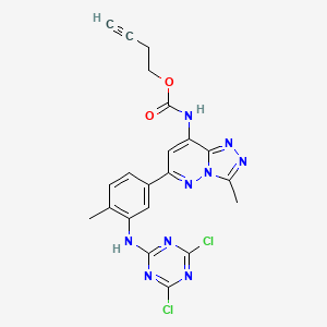 Структурная формула Bromotriazine, формула C21H17Cl2N9O2