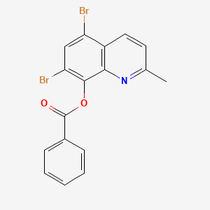 Структурная формула Broxaldine, CAS 3684-46-6, формула C17H11Br2NO2