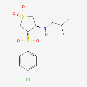 Структурная формула CBR-470-1, CAS 2416095-06-0, формула C14H20ClNO4S2