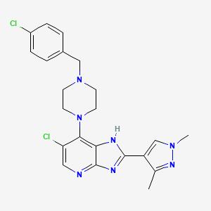Структурная формула CCT241736, CAS 1402709-93-6, формула C22H23Cl2N7