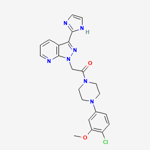Структурная формула CCX-354, CAS 1010073-75-2, формула C22H22ClN7O2