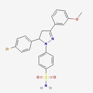 Структурная формула CID44216842, CAS 1222513-26-9, формула C22H20BrN3O3S