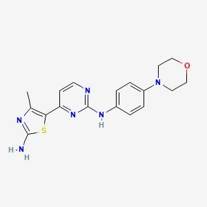 Структурная формула CYC116, CAS 693228-63-6, формула C18H20N6Os