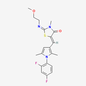 Структурная формула CYM 50308, CAS 1345858-76-5, формула C20H21F2N3O2S