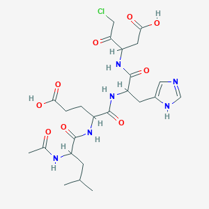 Структурная формула Caspase-9 Inhibitor III(Ac-LEHD-CMK), CAS 403848-57-7, формула C24H35ClN6O9