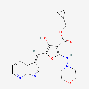 Структурная формула Cdc7-IN-7, CAS 1402059-17-9, формула C21H22N4O5