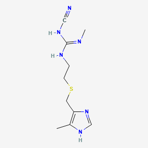 Структурная формула Cimetidine, CAS 51481-61-9, формула C10H16N6S