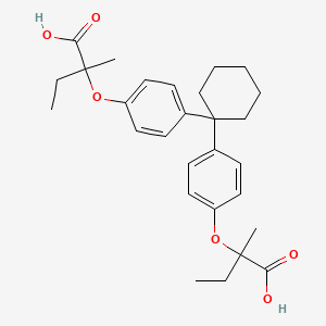 Структурная формула Clinofibrate, CAS 30299-08-2, формула C28H36O6