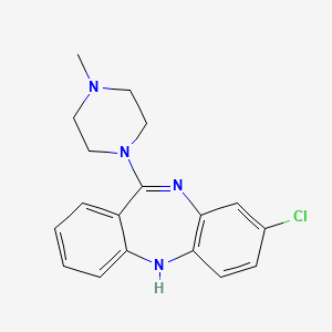 Структурная формула Clozapine, CAS 5786-21-0, формула C18H19ClN4