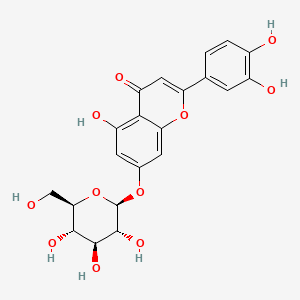 Структурная формула Cynaroside, CAS 5373-11-5, формула C21H20O11