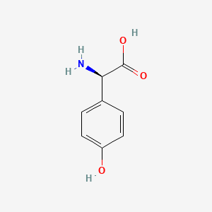 Структурная формула D-4-Hydroxyphenylglycine, CAS 22818-40-2, формула C8H9NO3
