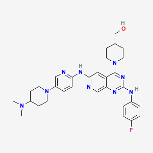 Структурная формула mutant EGFR inhibitor B30, CAS 2225887-26-1, формула C31H38FN9O