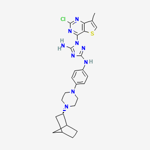 Структурная формула R916562, CAS 1037798-41-6, формула C26H30ClN9S
