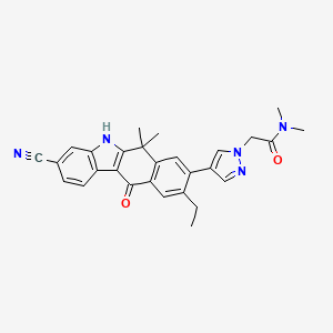 Структурная формула JH-VIII-157-02, CAS 1639422-97-1, формула C28H27N5O2
