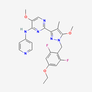 Структурная формула BAY-524, CAS 1445830-39-6, формула C24H24F2N6O3