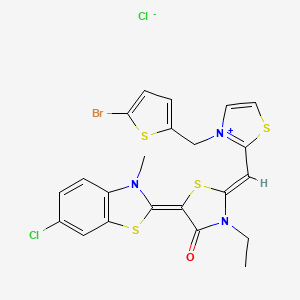 Структурная формула JG-231, CAS 1627126-59-3, формула C22H18BrCl2N3Os4
