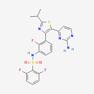 Структурная формула Desmethyl dabrafenib, CAS 1195765-47-9, формула C22H18F3N5O2S2
