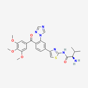 Структурная формула CKD-516, CAS 1188371-47-2, формула C26H28N6O5S