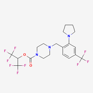 Структурная формула ABX-1431, CAS 1446817-84-0, формула C20H22F9N3O2