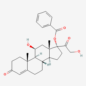 Структурная формула Benzodrocortisone, CAS 28956-89-0, формула C28H34O6