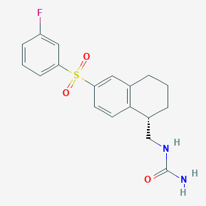 Структурная формула Landipirdine, CAS 1000308-25-7, формула C18H19FN2O3S