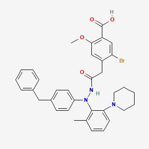 Структурная формула Teslexivir, CAS 1075798-37-6, формула C35H36BrN3O4