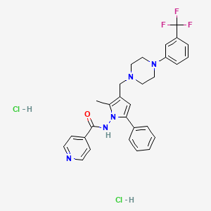 Структурная формула Sudoterb dihydrchloride, CAS 1044503-04-9, формула C29H30Cl2F3N5O