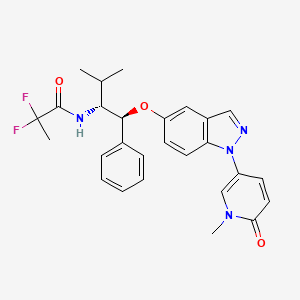 Структурная формула AZD-9567, CAS 1893415-00-3, формула C27H28F2N4O3