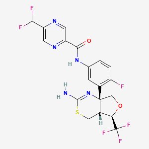 Структурная формула Elenbecestat, CAS 1388149-39-0, формула C19H15F6N5O2S