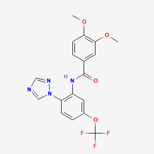 Структурная формула VU6010608, CAS 2165325-42-6, формула C18H15F3N4O4