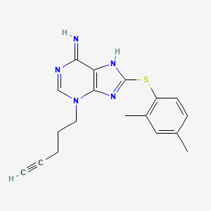 Структурная формула PU-H54, CAS 1454619-13-6, формула C18H19N5S