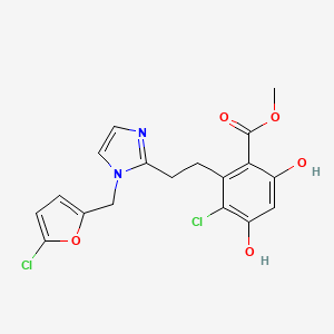 Структурная формула KUNG38, CAS 1887033-00-2, формула C18H16Cl2N2O5