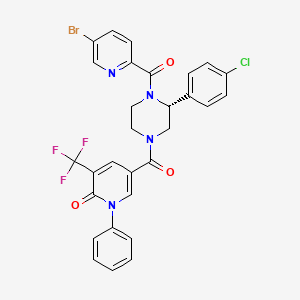 Структурная формула eIF4A3-IN-1q, CAS 2132392-89-1, формула C29H21BrClF3N4O3