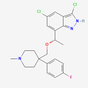 Структурная формула NK1-IN-9, CAS 1100211-97-9, формула C22H24Cl2FN3O