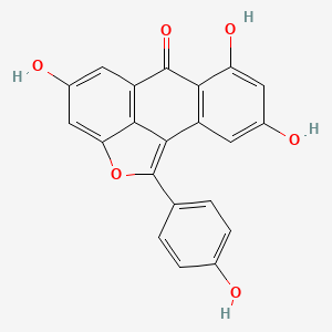 Структурная формула Diptoindonesin G, CAS 1190948-58-3, формула C21H12O6