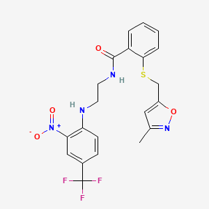 Структурная формула RU-301, CAS 1110873-99-8, формула C21H19F3N4O4S
