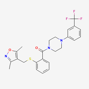 Структурная формула RU-302, CAS 1182129-77-6, формула C24H24F3N3O2S
