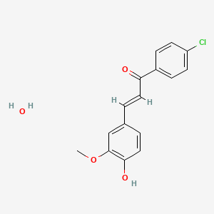 Структурная формула Chalcone 4 hydrate, CAS 1202866-96-3, формула C16H15ClO4