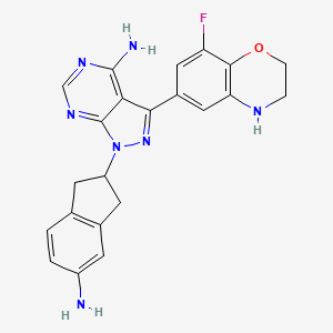 Структурная формула MDVN-1003, CAS 2058116-54-2, формула C22H20FN7O