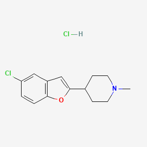 Структурная формула Sercloremine hydrochloride, CAS 54403-20-2, формула C14H16NOCl.HCl