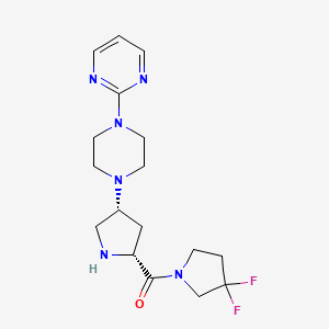 Структурная формула Gosogliptin, CAS 869490-23-3, формула C17H24N6OF2