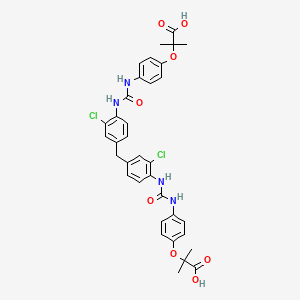 Структурная формула LR-90, CAS 245075-84-7, формула C35H34Cl2N4O8