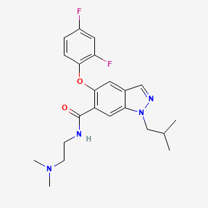 Структурная формула p38α inhibitor 1, CAS 1034189-82-6, формула C22H26F2N4O2