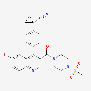 Структурная формула NCT-506, CAS 2231098-99-8, формула C25H23FN4O3S