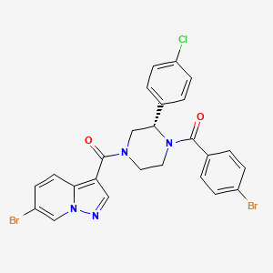 Структурная формула eIF4A3-IN-2, CAS 2095677-20-4, формула C25H19Br2ClN4O2