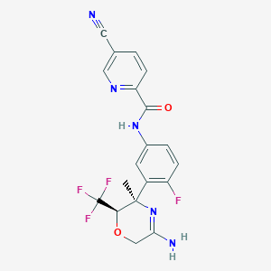 Структурная формула BACE1-IN-2, CAS 1352416-78-4, формула C19H15F4N5O2
