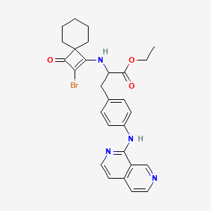 Структурная формула Zaurategrast ethyl ester (CDP323; UCB1184197), CAS 455264-30-9, формула C28H29BrN4O3