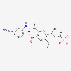 Структурная формула SRPKIN-1, CAS 2089226-94-6, формула C27H21FN2O3S