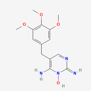 Структурная формула Trimethoprim 3-oxide (Trimethoprim 3-N-oxide), CAS 27653-67-4, формула C14H18N4O4